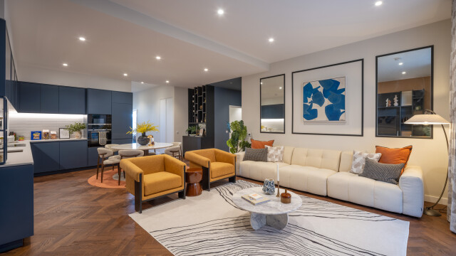 Photo of the interior of one of Brent Cross Town's modern apartments, North London. (Brent Cross Town)