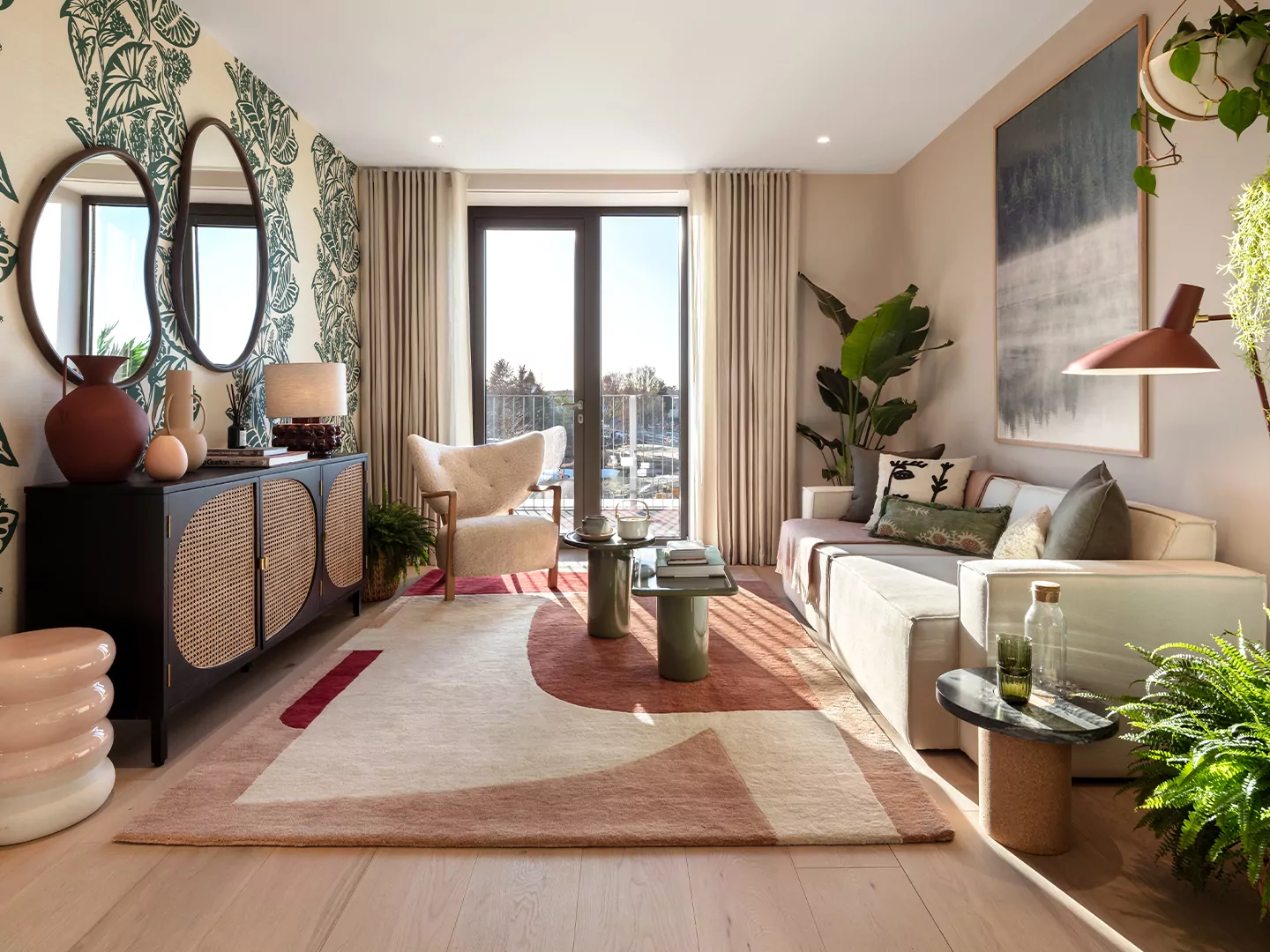 Photographic interpretation of a living room at The Ashbee, a new apartment at Brent Cross Town. (Brent Cross Town)