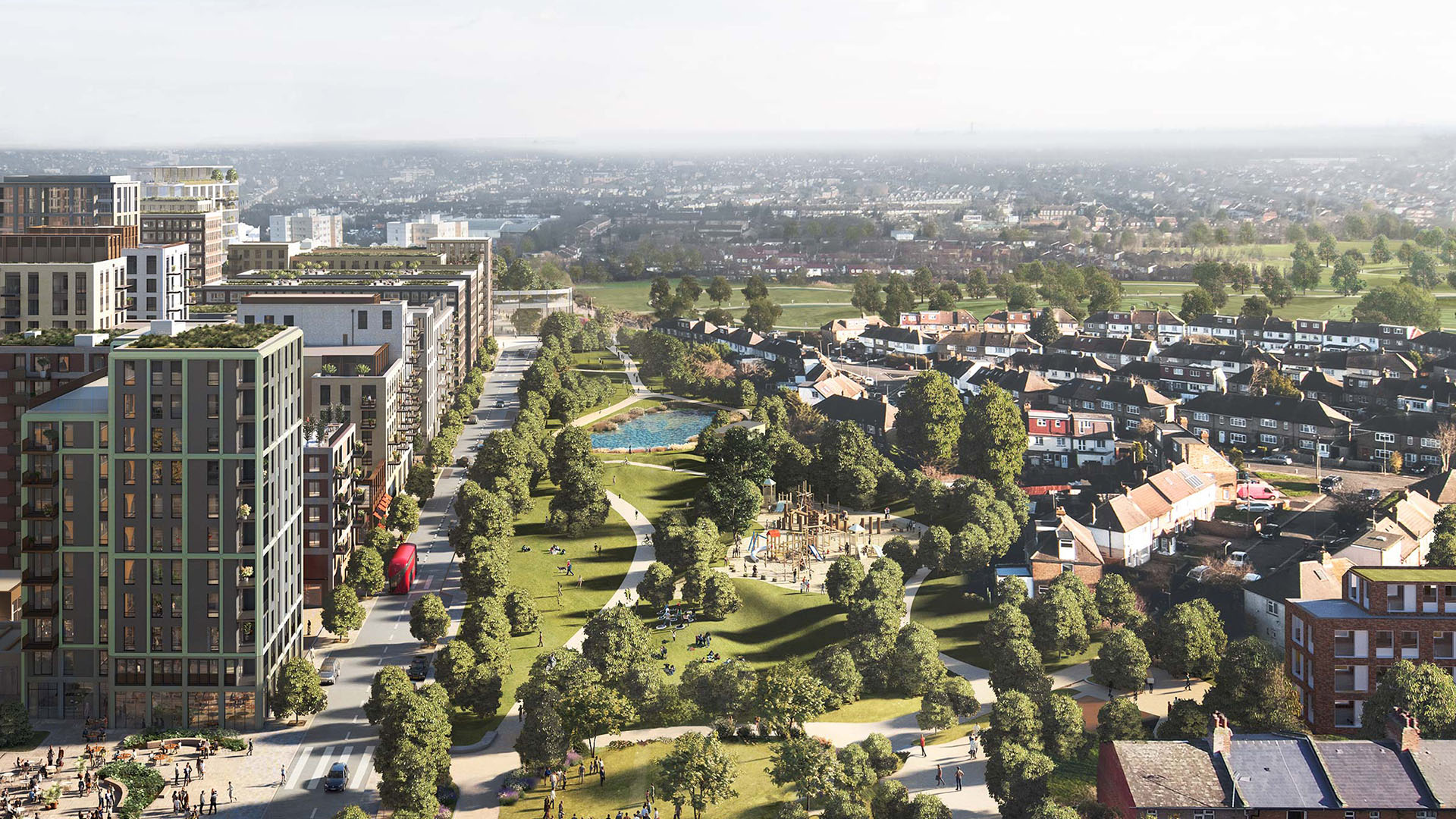 aerial view of Brent Cross Town (Brent Cross Town)