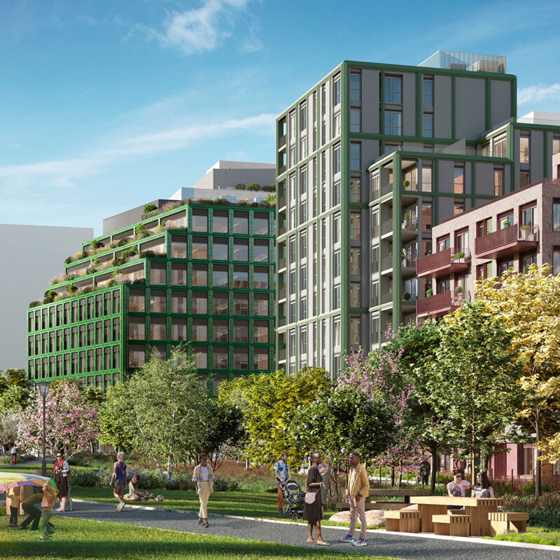 Park view of BXT2 (Brent Cross Town)