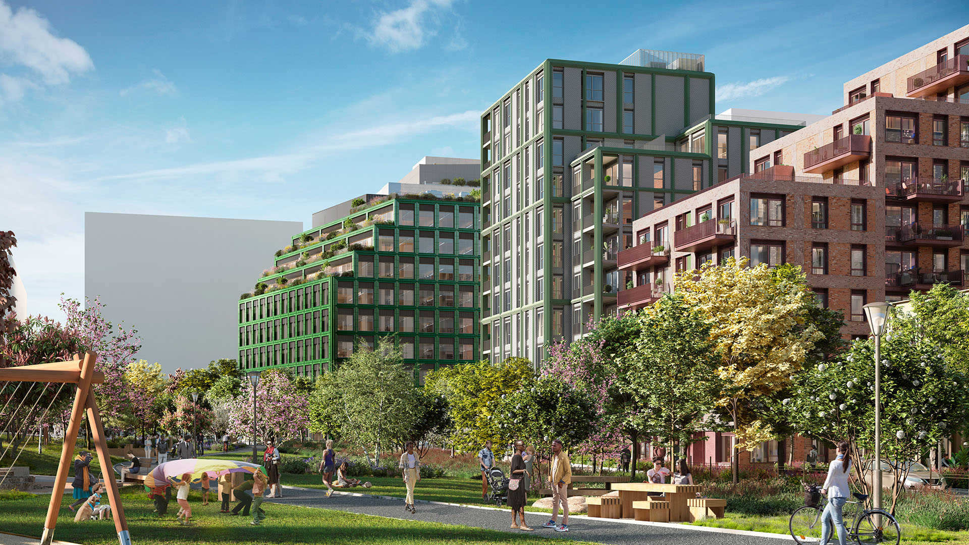 Park view of BXT2 (Brent Cross Town)