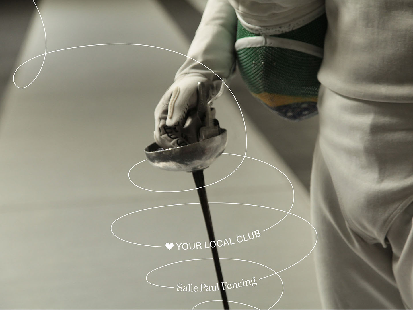 A fencer holding a foil at Salle Paul Fencing in Brent Cross Town (Brent Cross Town)