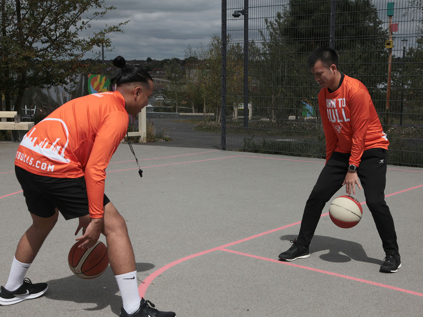 Brent Bulls basketball session in Claremont Park, Brent Cross Town (Brent Cross Town)