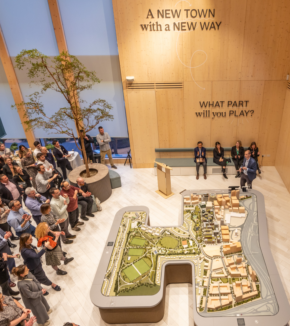 A presentation at the Visitor Pavilion Brent Cross Town (Brent Cross Town)
