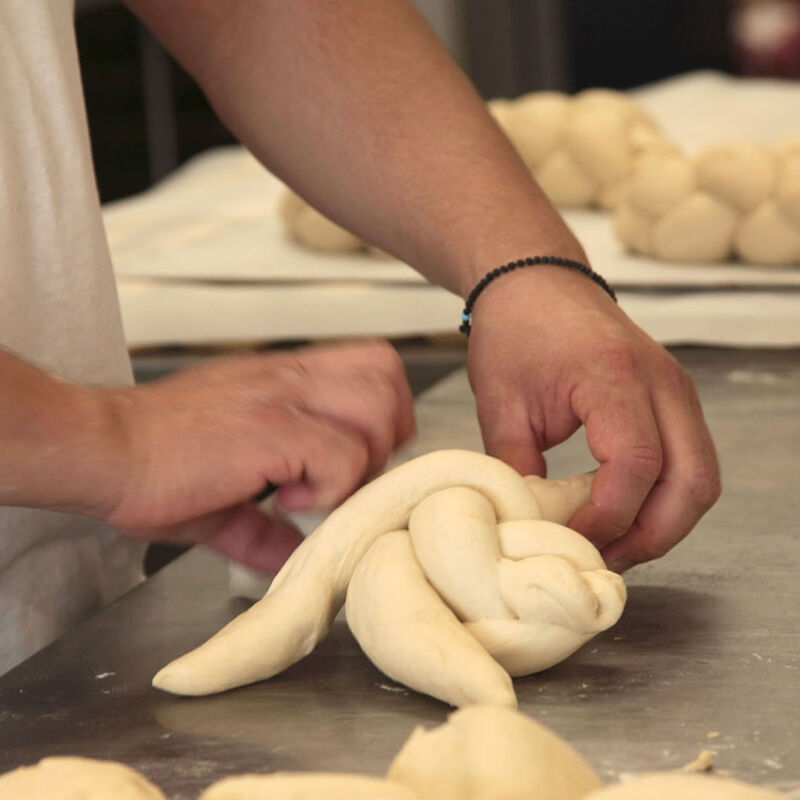 Making Challah bread at Karma Bread Bakehouse (Brent Cross Town)