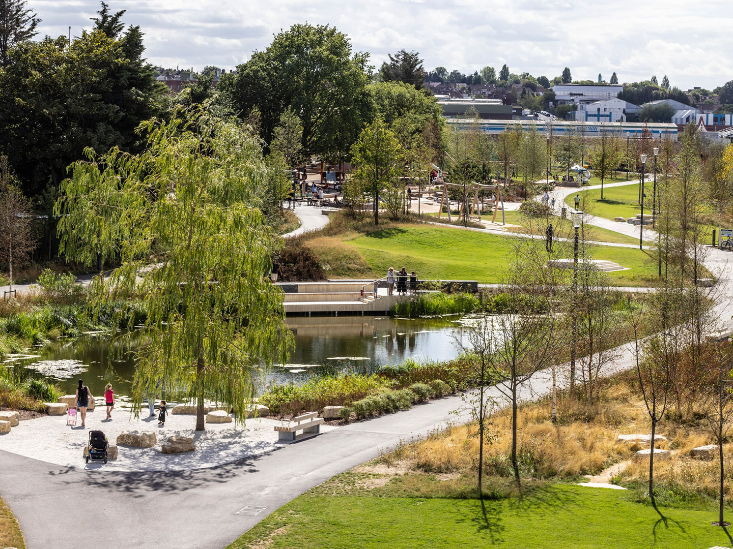 Aerial view of Claremont Park in Brent Cross Town (Brent Cross Town)