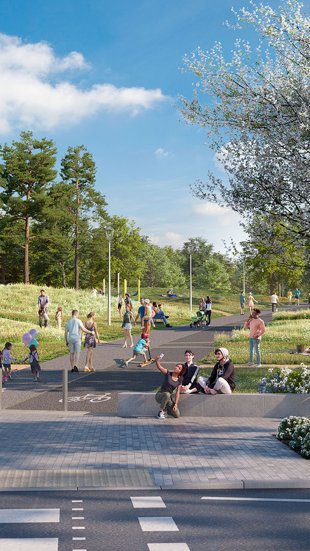 Visualisation of Clitterhouse Playing Fields (Brent Cross Town)