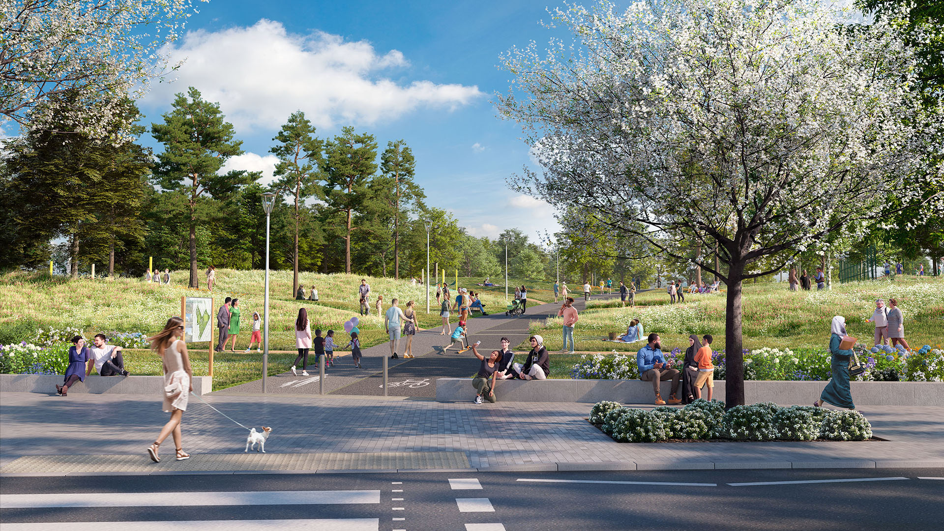 Visualisation of Clitterhouse Playing Fields (Brent Cross Town)