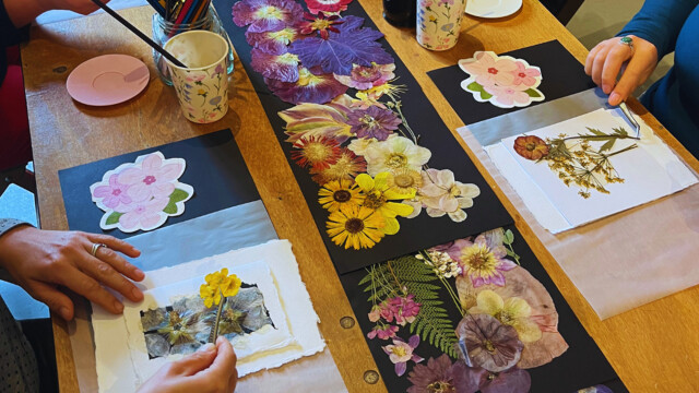 Photo of people crafting at an event at Clitterhouse Farm, Brent Cross Town. (Brent Cross Town)