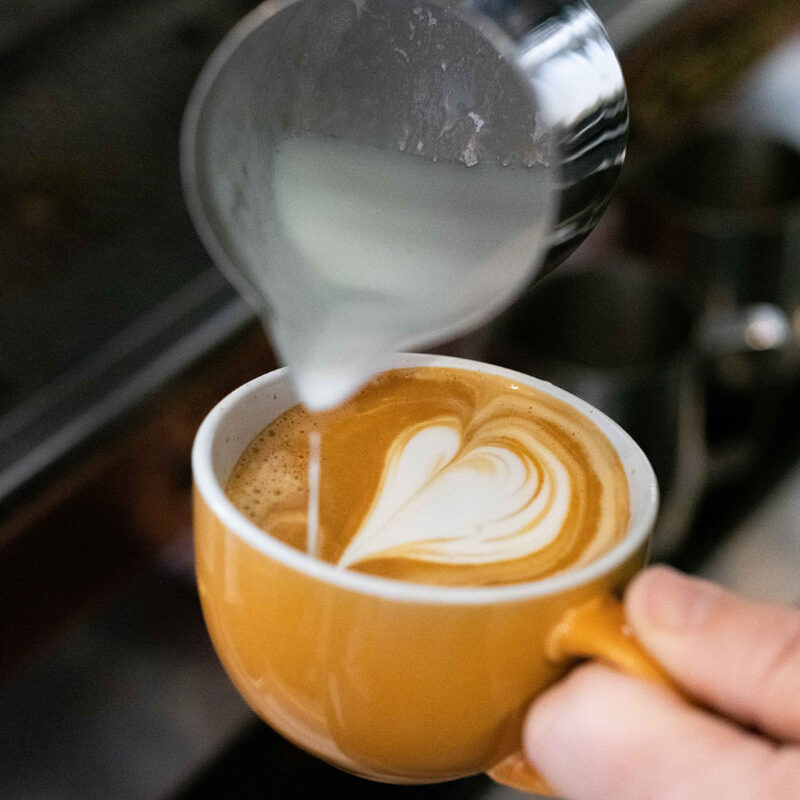 Photo of a capuccino being poured at Cricklewood Coffee Roaster, Brent Cross Town. (Brent Cross Town)