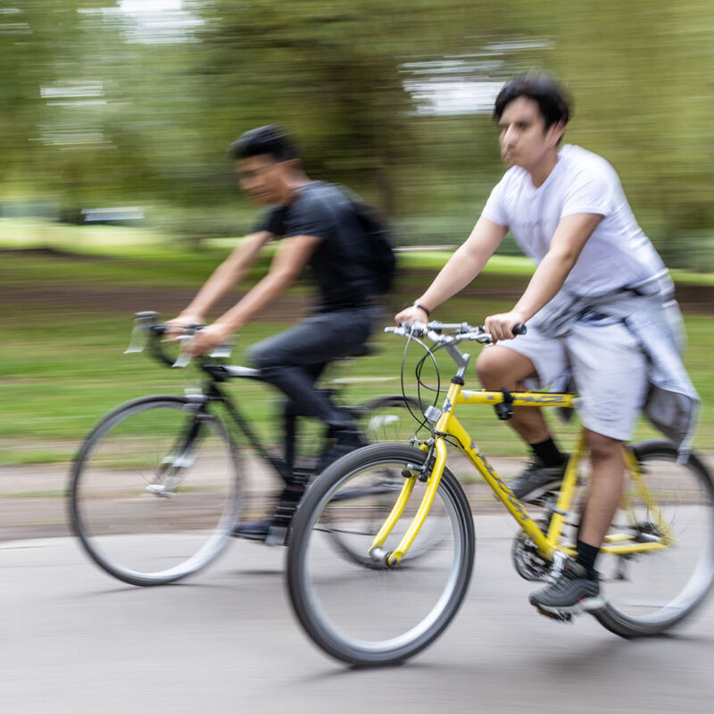 two cyclists in Brent Cross Town (Brent Cross Town)