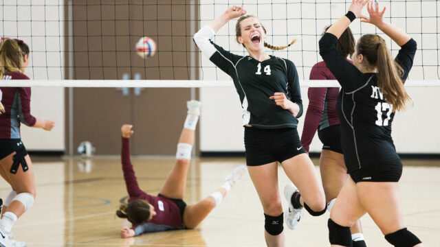 Girls playing volleyball (Brent Cross Town)