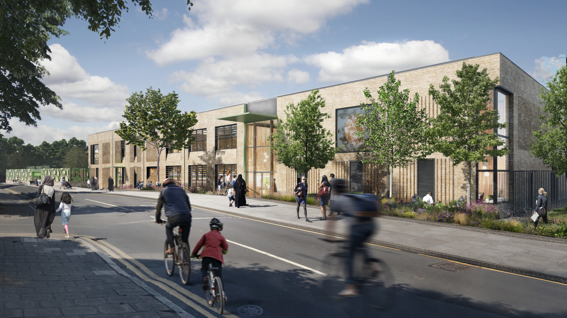 Visualisation of the new Claremont School (Brent Cross Town)