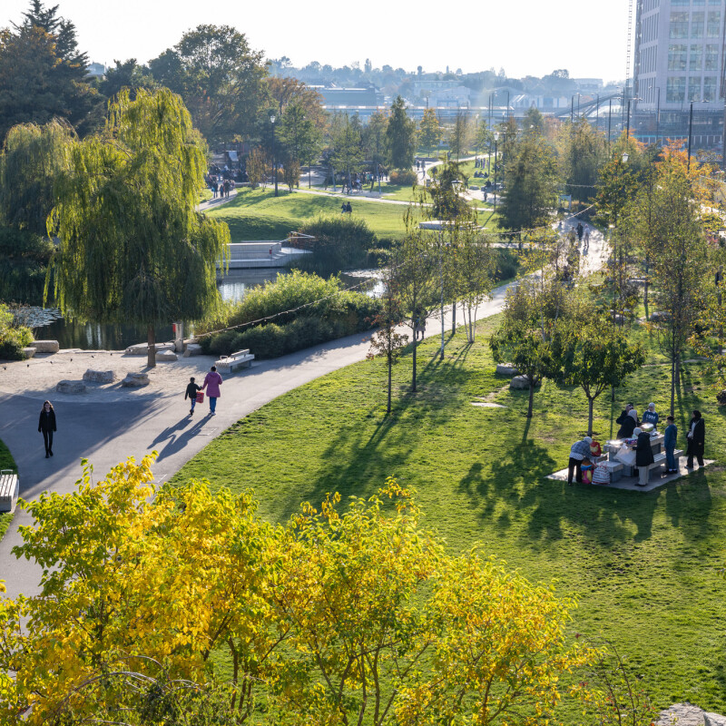 Aerial photo of Claremont Park in Brent Cross Town, North London. (Brent Cross Town)