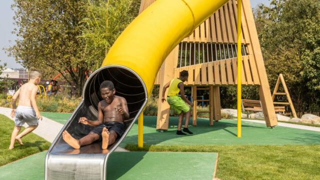 Kids enjoying Exploratory Park, Brent Cross Town (Brent Cross Town)