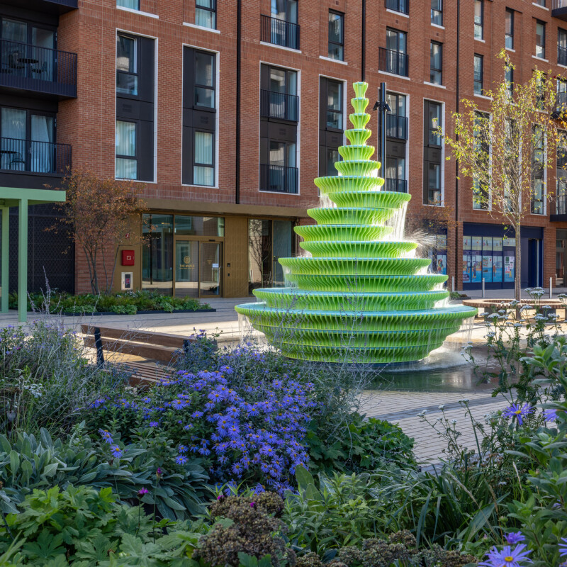 Photo of The Fountain in Neighbourhood Square, Brent Cross Town. (Brent Cross Town)