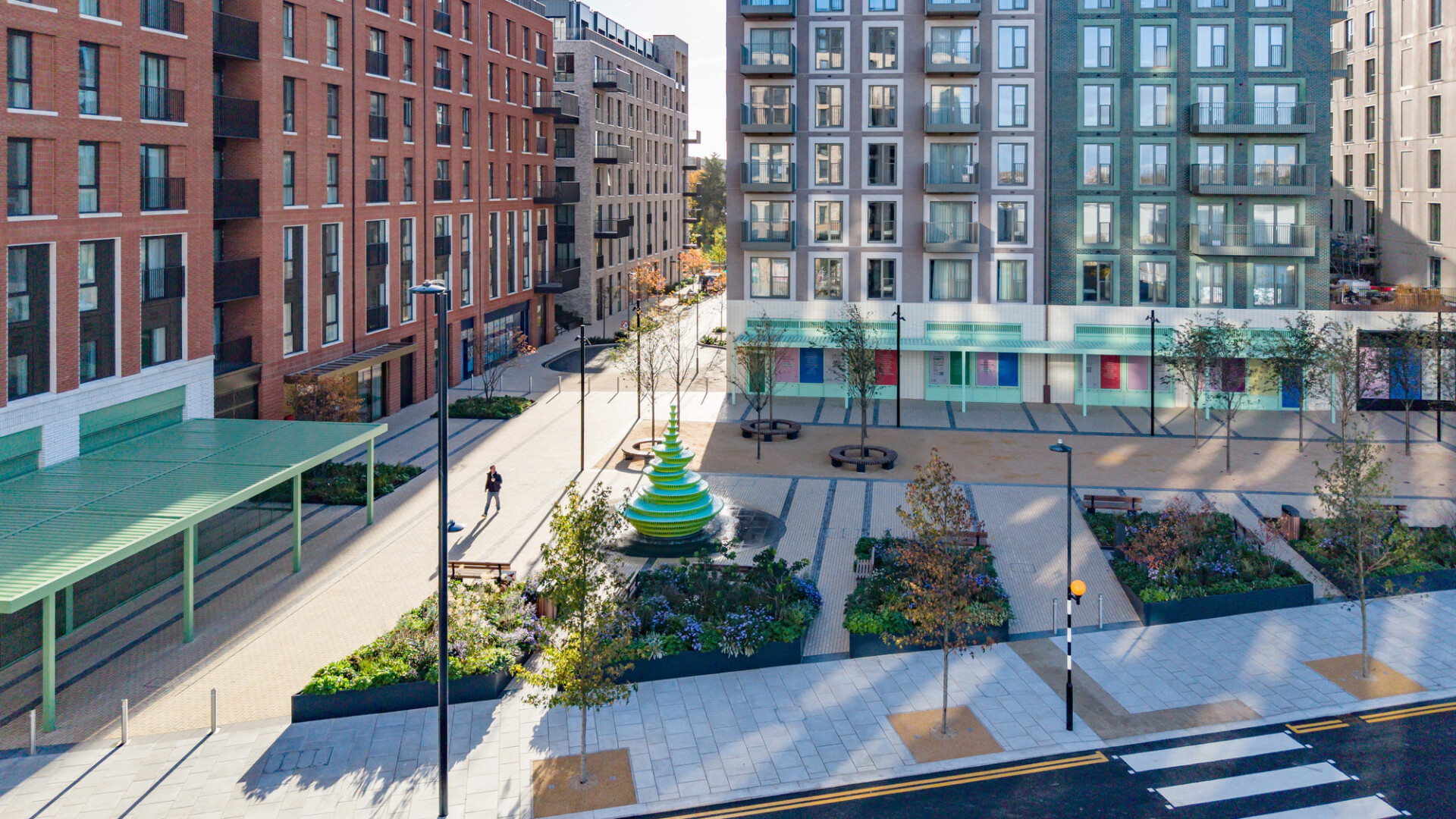 CGI of Neighbourhood Square in Brent Cross Town, North London. (Brent Cross Town)