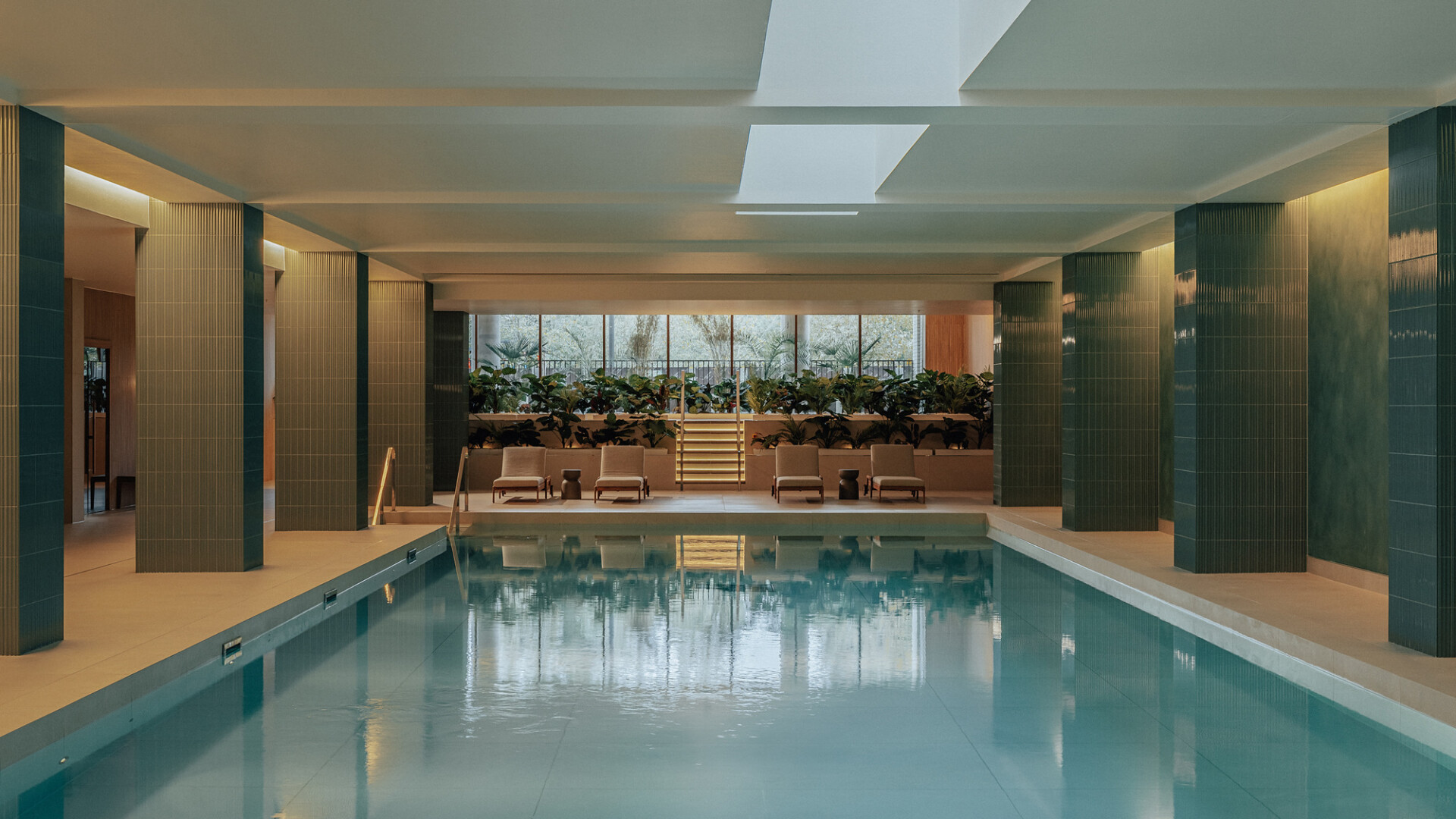 Photo of the swimming pool at The Maple in Brent Cross Town. (Brent Cross Town)