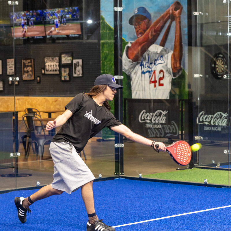 Photo of people playing padel in the Padel Courts at The 108, Brent Cross Town.