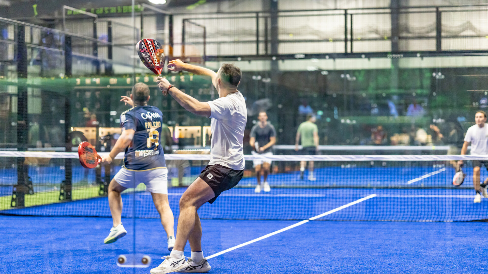 Photo of people playing padel in the padel courts at The 108, Brent Cross Town. (Brent Cross Town)