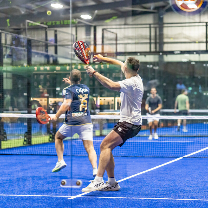 Photo of people playing padel in the padel courts at The 108, Brent Cross Town. (Brent Cross Town)