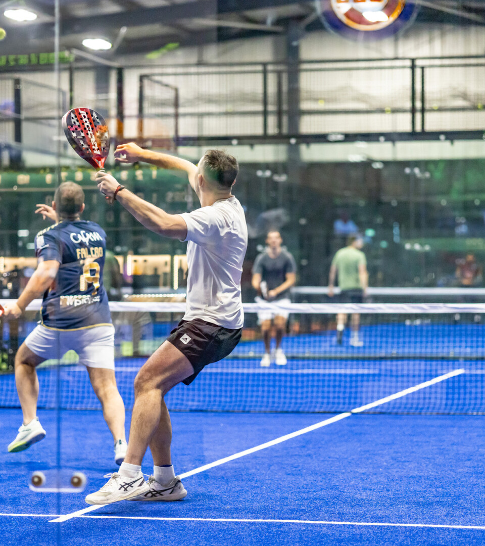 Photo of people playing padel in the padel courts at The 108, Brent Cross Town. (Brent Cross Town)