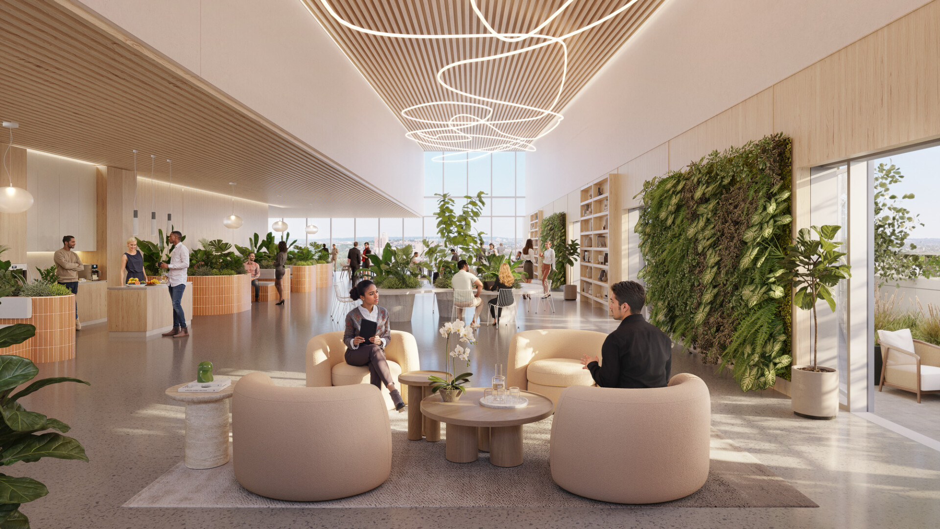 CGI of the interior of 3 Copper Square in the business district of Brent Cross Town. (Brent Cross Town)