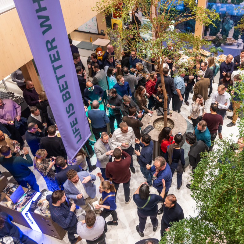 Photo of a lively, business event at the Visitor Pavilion, Brent Cross Town. (Brent Cross Town)