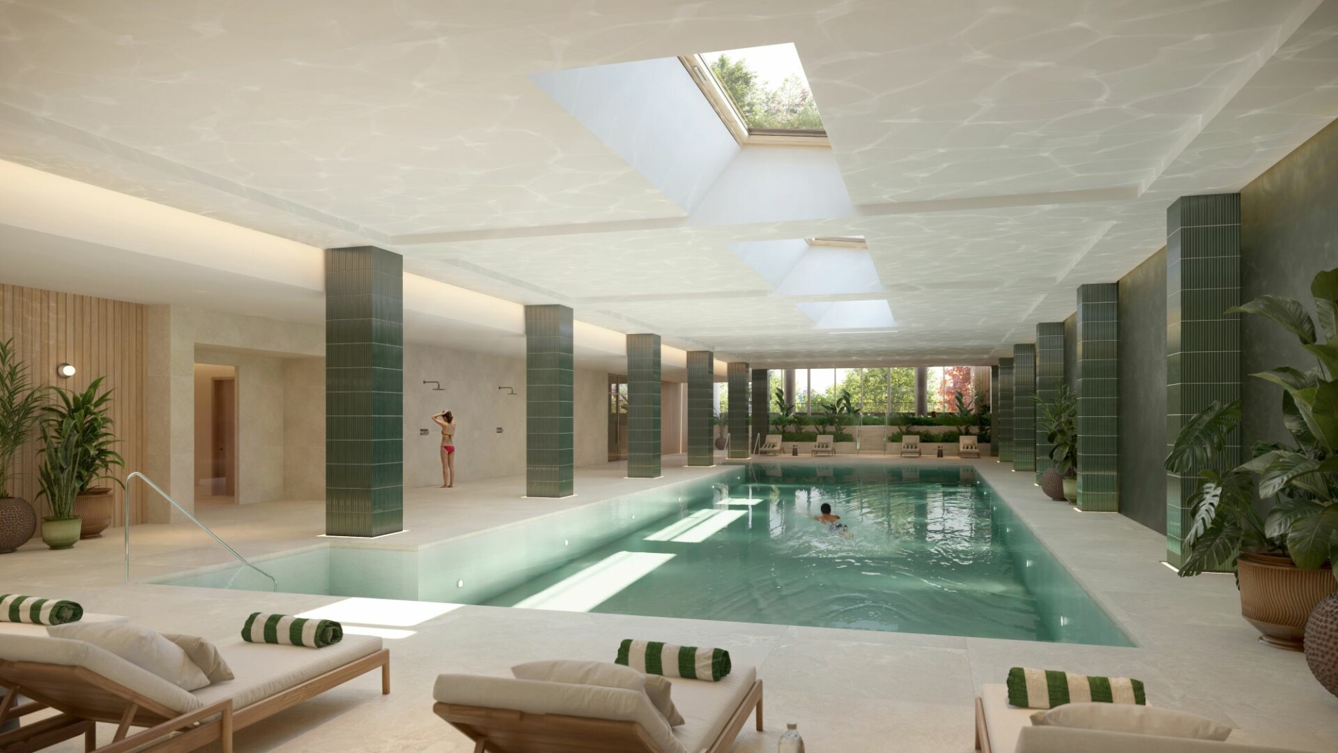 CGI of the pool at The Maple in Brent Cross Town in North London. (Brent Cross Town)
