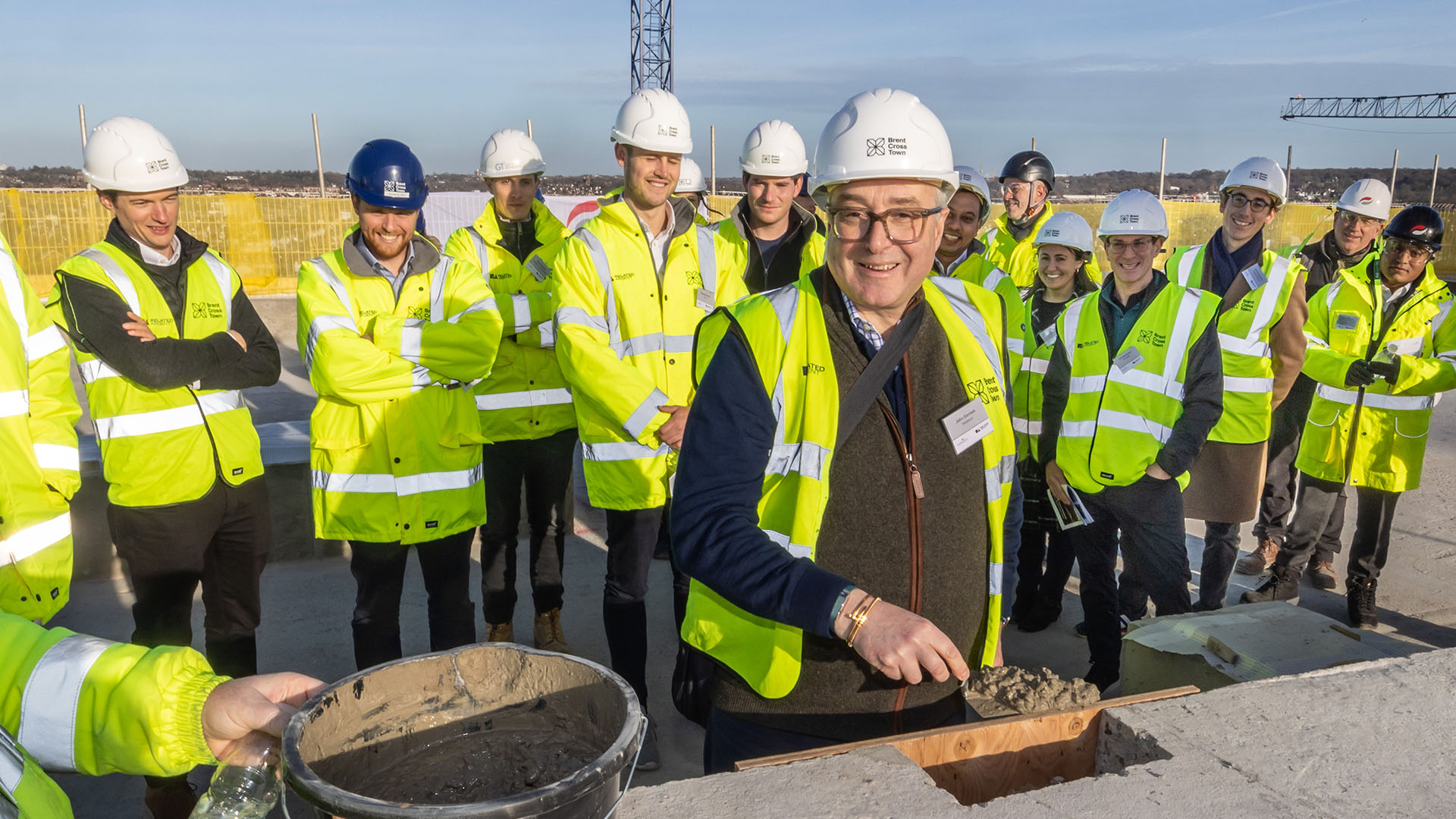 Topping out ceremony for plot 13 Brent Cross Town (Brent Cross Town)