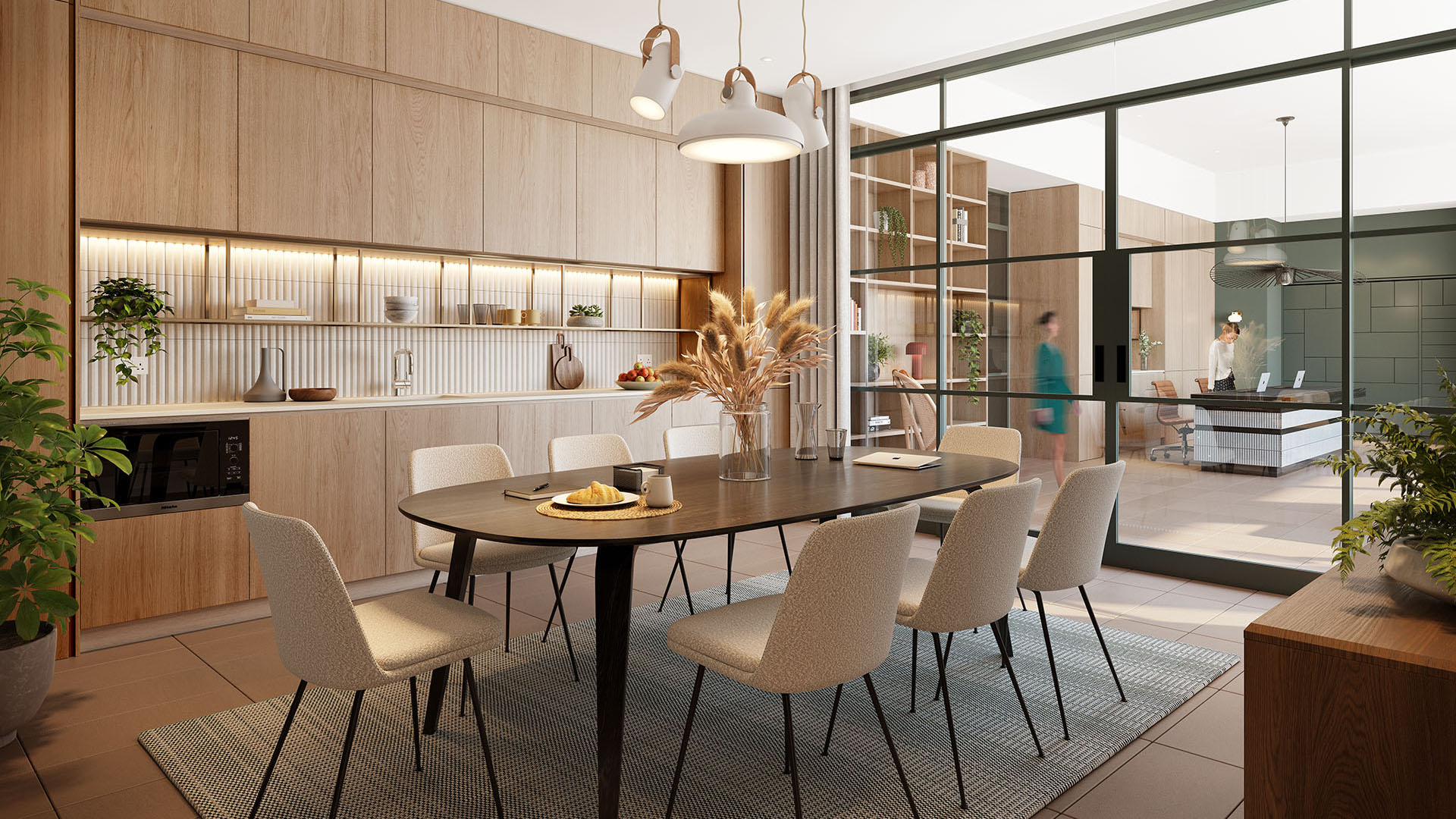 CGI interpretation of a private meeting room at the Ashbee, Brent Cross Town. (Brent Cross Town)
