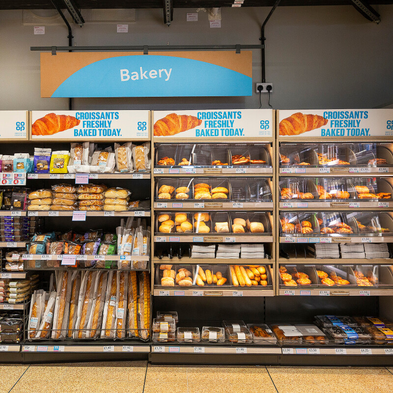 Photo of the bakery section in the Brent Cross Town Co-op. (Brent Cross Town)