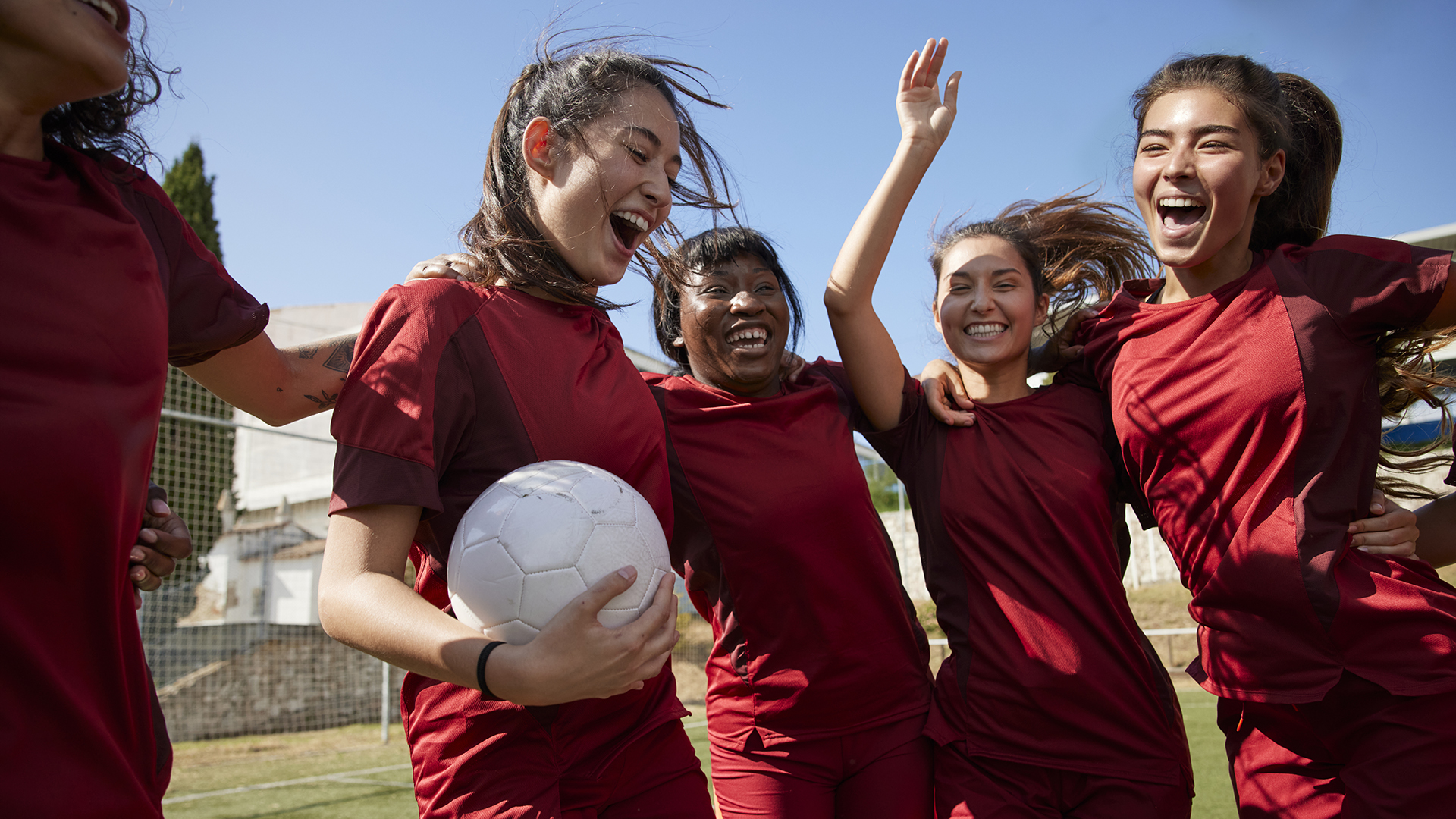 Girls playing football (Brent Cross Town)