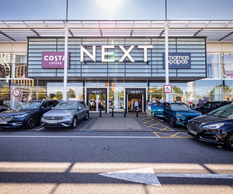 Photo of Brent South Shopping Park outside the Next store. (Brent Cross Town)