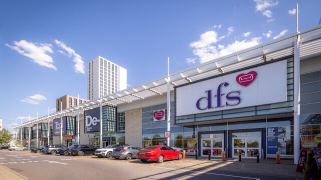 Photo of Brent South Shopping Park outside the DFS store. (Brent Cross Town)