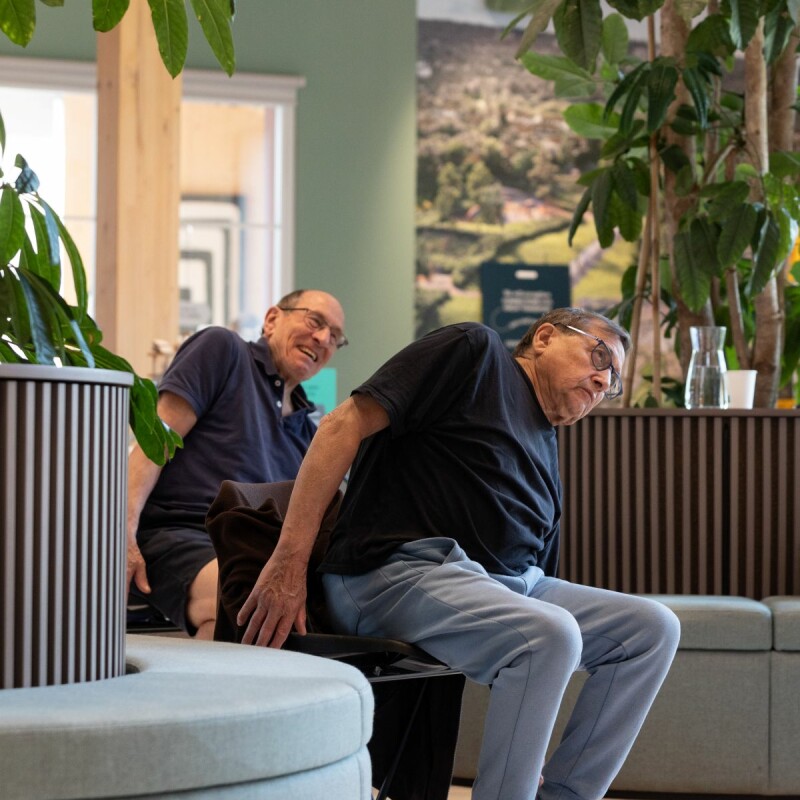 Photo of people stretching in a chair exercise class in Brent Cross Town. (Brent Cross Town)
