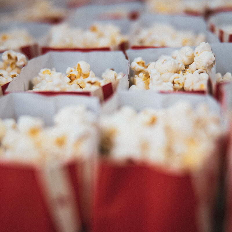 popcorn bags at a movie