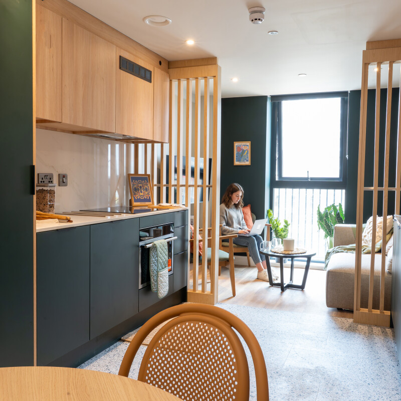 Photo of the interior of the student accommodation in Brent Cross Town, North London. (Brent Cross Town)
