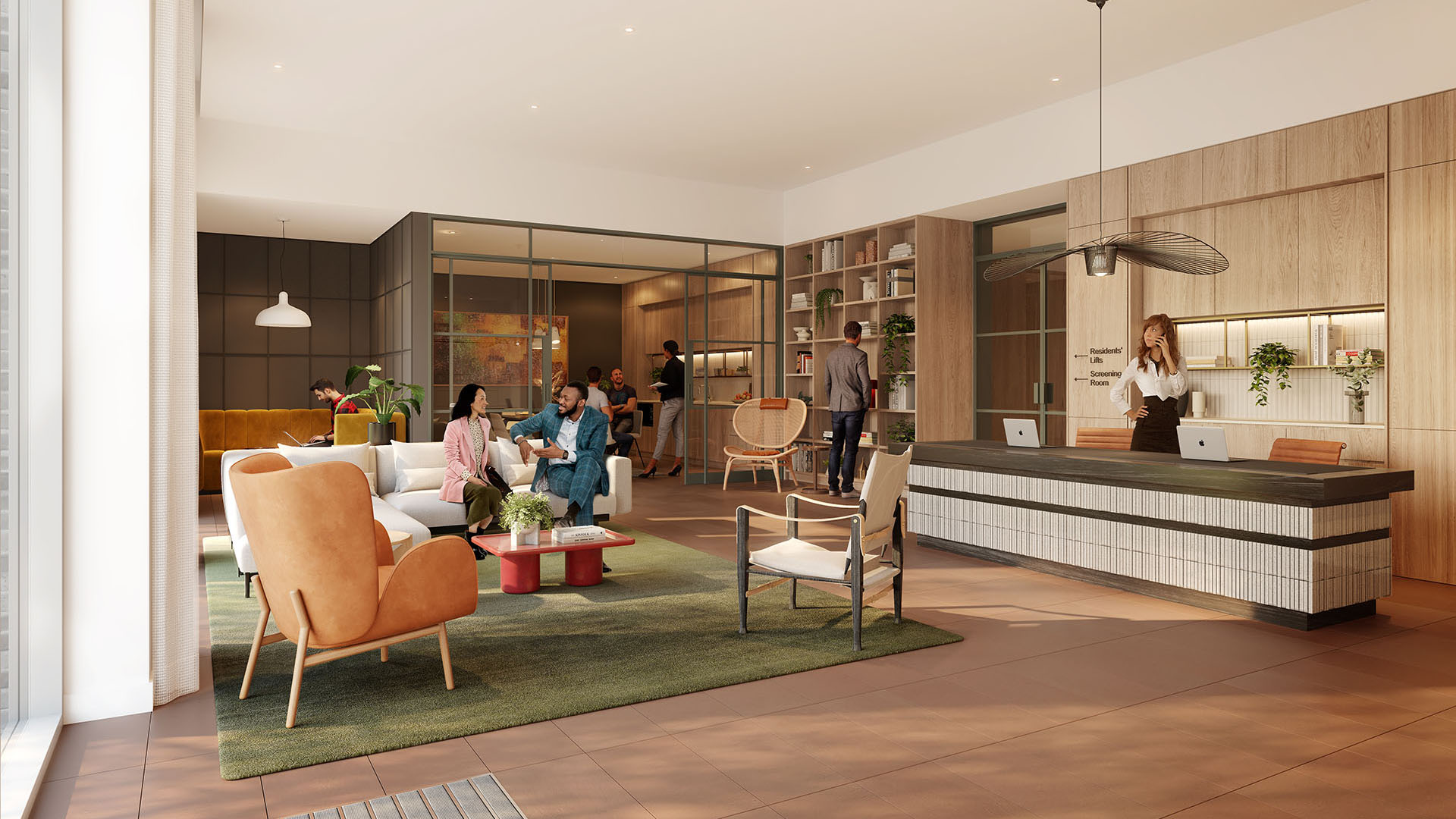CGI interpretation of the lobby of the Ashbee building in Brent Cross Town. (Brent Cross Town)