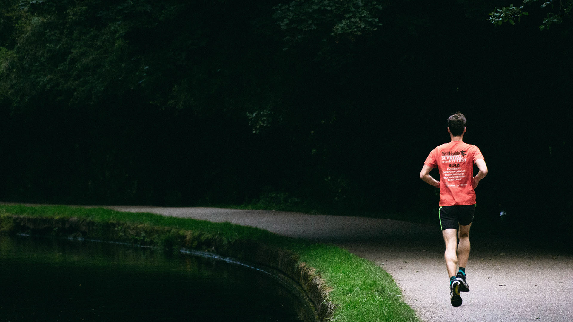 Man running Red January (Brent Cross Town)