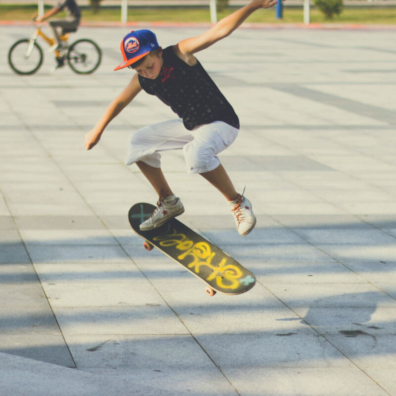 Child skateboarding