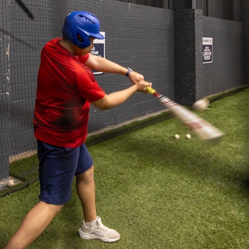 Photo of someone hitting a baseball in The Play-Offs at Brent Cross Town. (Brent Cross Town)